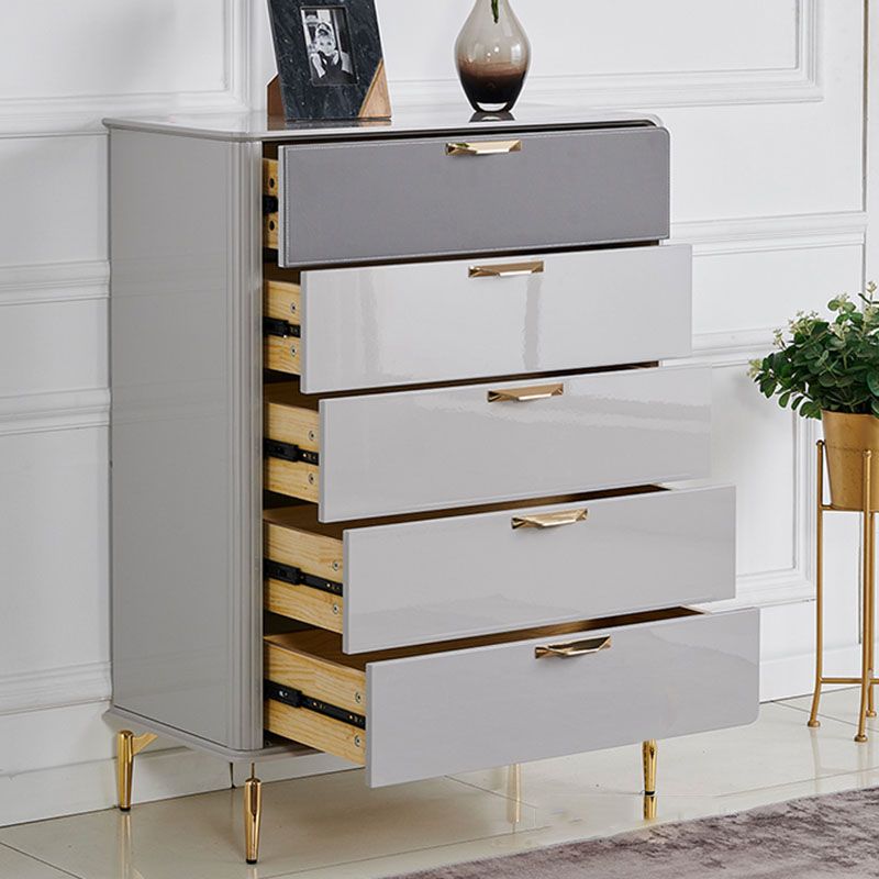 Cómoda clásica de almacenamiento Glam de madera fabricada de 15,75 pulgadas de ancho