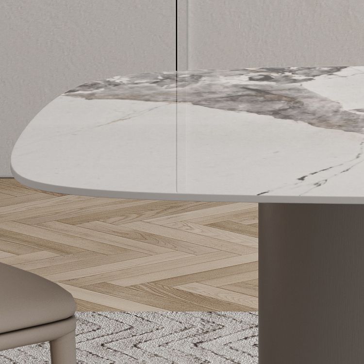 Metal Modern Rectangle Indoor Table Sintered Stone Dining Table for Kitchen and Dining Room Clearhalo ' dining_table' 'Dining Tables & Seating' 'Dining Tables' 'furn' 'furn_dining_table' 'Furniture' 'furniture_dining_table' 'Kitchen & Dining Furniture' 'kitchen&dining_furn' 'kitchen' 'kitchen_dining_table' 1200x1200_ac60724b-0806-429f-9989-7a036361f2fe