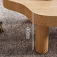 Table basse contemporaine à 3 jambes en bois table de cocktail en forme de nuage en bois