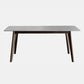 Stone Rectangle Top Table Mid-Century Modern Dining Table with 4 Wood Legs Clearhalo 'Dining Tables & Seating' 'Dining Tables' 'dining_table' 'furn' 'furn_dining_table' 'Furniture' 'furniture_dining_table' 'Kitchen & Dining Furniture' 'kitchen' 'kitchen_dining_table' 1200x1200_ac63bf8e-65b4-406f-8ba0-e6c40c6280d1