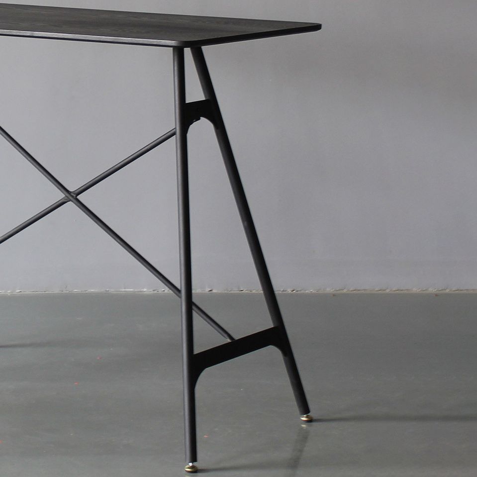 Modern Rectangle Bar Counter Table Wooden Dining Table with Metal Legs Clearhalo 'Bar Furniture' 'Bar Tables' 'bar_tables' 'furn' 'furn_bar_tables' 'Furniture' 'furniture_bar_tables' 'Kitchen & Dining Furniture' 1200x1200_ac65bc2f-519a-4c28-b1c2-06ec0e692e7a