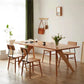 Modern Natural Rectangle Dining Room Table Pine Solid Wood Dinette Table