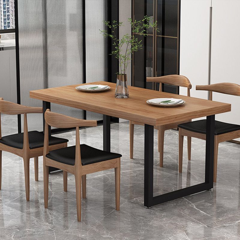 Modern 1/5 Pieces Dining Set Rectangle Wood Dining Table for Kitchen Clearhalo 'Dining Room Sets' 'Dining Tables & Seating' 'dining_room_set' 'furn' 'furn_dining_room_set' 'Furniture' 'furniture_dining_room_set' 'Kitchen & Dining Furniture' 1200x1200_ac698126-0c8f-49d0-acce-bec3abcab717