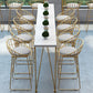 Glam Style 1/2/5/9 Pieces Bar Table Set Rectangle Bar Table with Metal High Stools Clearhalo 'Bar Furniture' 'furn' 'furn_home_bar_bar_sets' 'Furniture' 'Home Bars & Bar Sets' 'home_bar_bar_sets' 'Kitchen & Dining Furniture' 1200x1200_ac6a5dd7-450f-4fbf-975f-f2678b79a95b