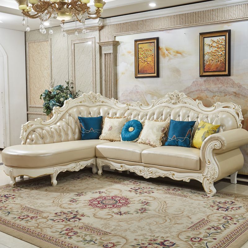 Callo champagne rustico sezionale braccio svasato sezionale con cuscini