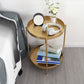 Metal Nightstand 20" Tall Industrial Bedside Cabinet with 2 Shelves