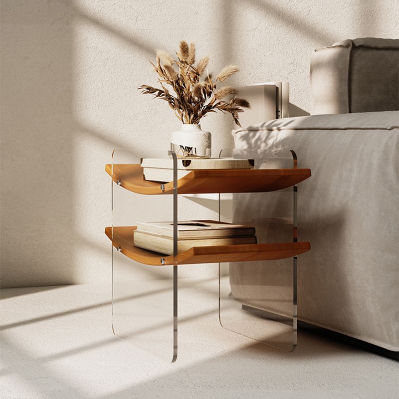 19.29 "hoher Massivholz -Endtisch natürlicher Schlitten Akzent