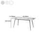 Mesa de comedor rectangular 4 patas modernas mesa fija de piedra sinterizada