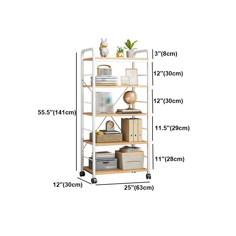 Wood Etagere Bookcase Contemporary Open Back Bookcase for Home Office Clearhalo 'Bookcases' 'furn' 'furn_bookcases' 'Furniture' 'furniture_bookcases' 'kitchen' 'kitchen_bookcases' 'Living Room Furniture' 'Office Furniture' 1200x1200_ac6f9cde-9503-4397-ac92-520e11117340