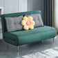 36.22" H Faux Leather Sleeper Sofa Armless Upholstered Sofa Bed in Green Clearhalo 'furn' 'furn_futons' 'Furniture' 'Futons & Daybeds' 'Futons' 'Living Room Furniture' 1200x1200_ac6fa842-8b26-4525-8170-365f47c64d07