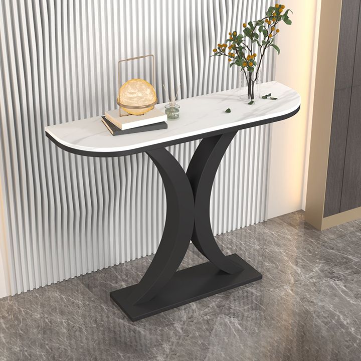 CONSOLA CONTAMPORO TABLA ACENTA DE ACENTA MEDIA Mesa de consola de luna en piedra