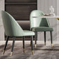 Sillas de comedor de cuero de forma glamorosa sillas laterales sin brazos con patas de madera para cocina