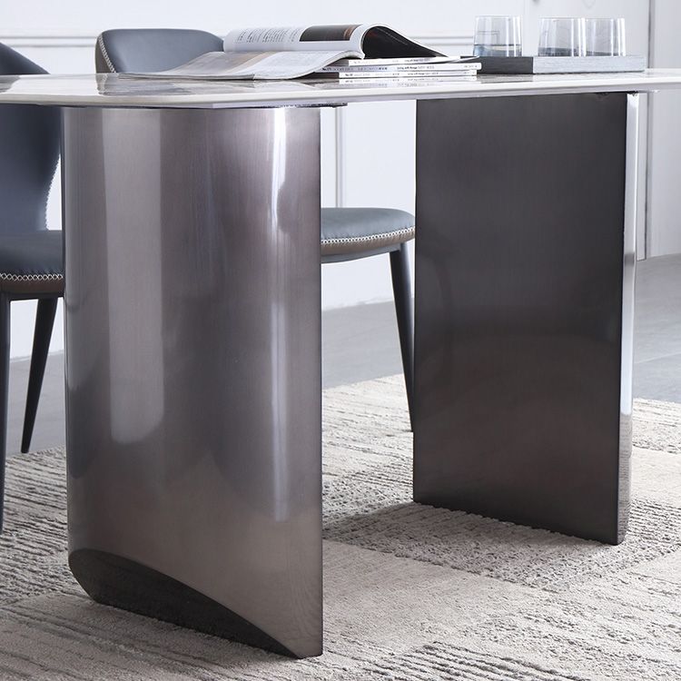 Metal Traditional Luxury Table Rectangular Sintered Stone Table Clearhalo ' dining_table' 'Dining Tables & Seating' 'Dining Tables' 'furn' 'furn_dining_table' 'Furniture' 'furniture_dining_table' 'Kitchen & Dining Furniture' 'kitchen&dining_furn' 'kitchen' 'kitchen_dining_table' 1200x1200_ac70cdb9-f656-4426-acfd-bdf6e1cfb167
