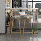 Glam Style Table in Iron Top and Faux Marble with Shelf Milk Tea Shop Bar Table Clearhalo 'Bar Furniture' 'Bar Tables' 'bar_tables' 'furn' 'furn_bar_tables' 'Furniture' 'furniture_bar_tables' 'Kitchen & Dining Furniture' 1200x1200_ac71a976-2908-42dc-8036-dc85d8694e13