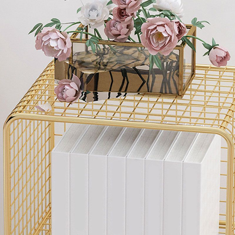 Modern Metal Bedside Cabinet Open Storage Nightstand with Shelves Clearhalo 'Bedroom Furniture' 'furn' 'furn_night_stand' 'Furniture' 'night_stand' 'Nightstands' 1200x1200_ac71bb2f-bc57-4642-a07e-b8809a2d7a48