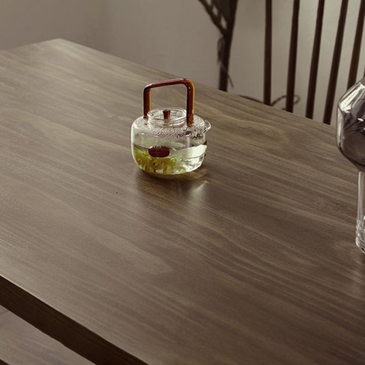 Modern 1/2/3/5 Pieces Dining Set Rectangle Double Pedestal Dinette Set in Natural Clearhalo 'Dining Room Sets' 'Dining Tables & Seating' 'dining_room_set' 'furn' 'furn_dining_room_set' 'Furniture' 'Kitchen & Dining Furniture' 1200x1200_ac72ea17-e428-41ca-abca-b98401cdebc3