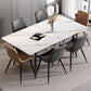 Sintered Stone White Dining Table Simplicity 4 Legs Table for Dining Room Clearhalo ' dining_table' 'Dining Tables & Seating' 'Dining Tables' 'Furniture' 'furniture_dining_table' 'Kitchen & Dining Furniture' 'kitchen&dining_furn' 'kitchen' 'kitchen_dining_table' 1200x1200_ac73280e-4c3e-4ceb-b33c-3ca81558a3b1