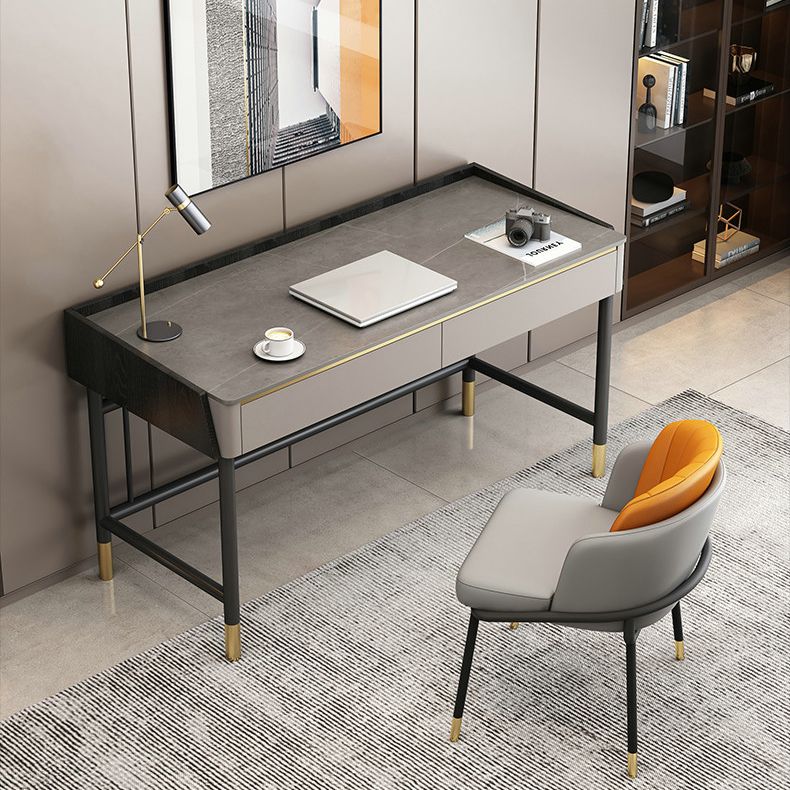 Classic Glam Office Bureau Reckin Recangle RECTANGE Bureau avec 2 tiroirs