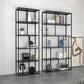 4-Shelf Black Etagere Bookshelf Contemporary Open Iron Frame and Shelf Clearhalo 'Bookcases' 'furn' 'furn_bookcases' 'Furniture' 'furniture_bookcases' 'kitchen' 'kitchen_bookcases' 'Living Room Furniture' 'Office Furniture' 1200x1200_ac74b148-bb2c-4c4f-a1e8-bdea59103749