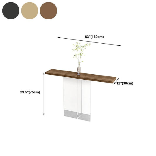 Contemporary Acrylic Console Table 11.8" W Rectangle End Table Clearhalo 'Console Tables' 'console_tables' 'Entry & Mudroom Furniture' 'furn' 'furn_console_tables' 'Furniture' 1200x1200_ac754817-ac99-43de-8108-d2e7b1f538c8