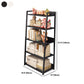 Ladder Steel Book Case for Living Room 11.81" W Open Back Modern Shelf