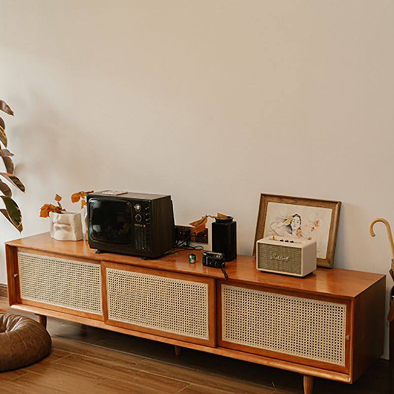 Traditional TV Media Console Wood Media Console TV Stand with Legs Clearhalo 'furn' 'furn_tv_stands_entertainment_centers' 'Furniture' 'Living Room Furniture' 'TV Stands & Entertainment Centers' 'TV Stands & Media Storage Furniture' 'tv_stands_entertainment_centers' 1200x1200_ac76dcd0-dac4-453f-afe8-1305a100941b