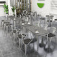 Metal Industrial Indoor Table Sintered Stone Top Table for Dining Room