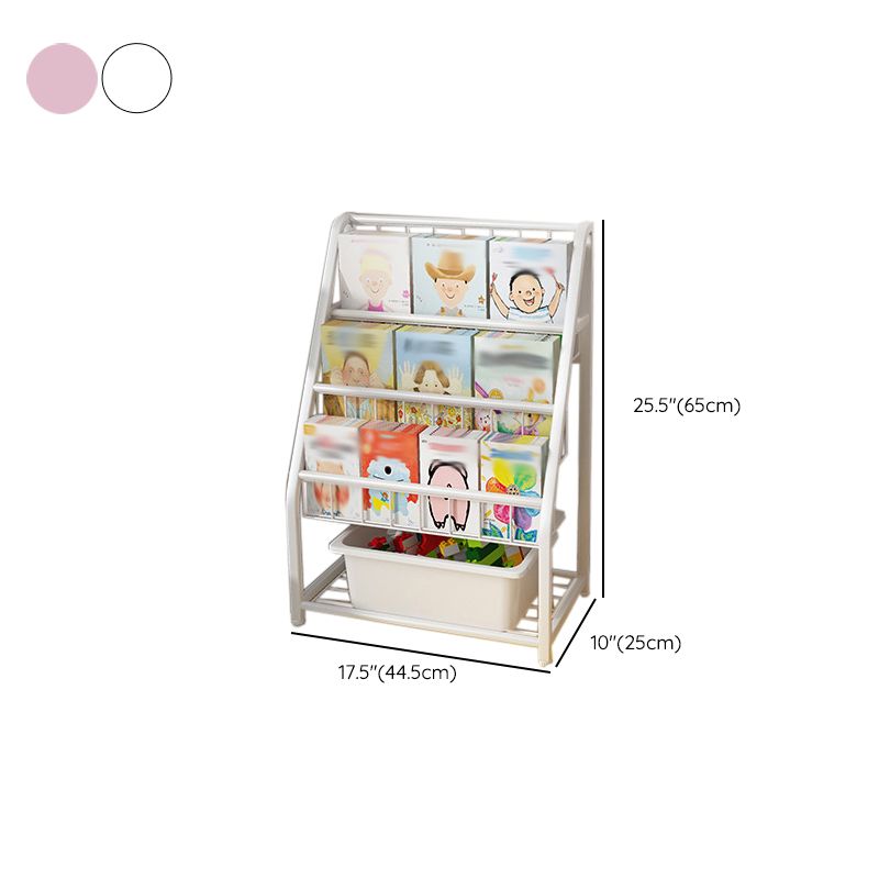 Skandinavische Leiter -Bücherregal Metal Closed Back Bücherregal mit Regalen