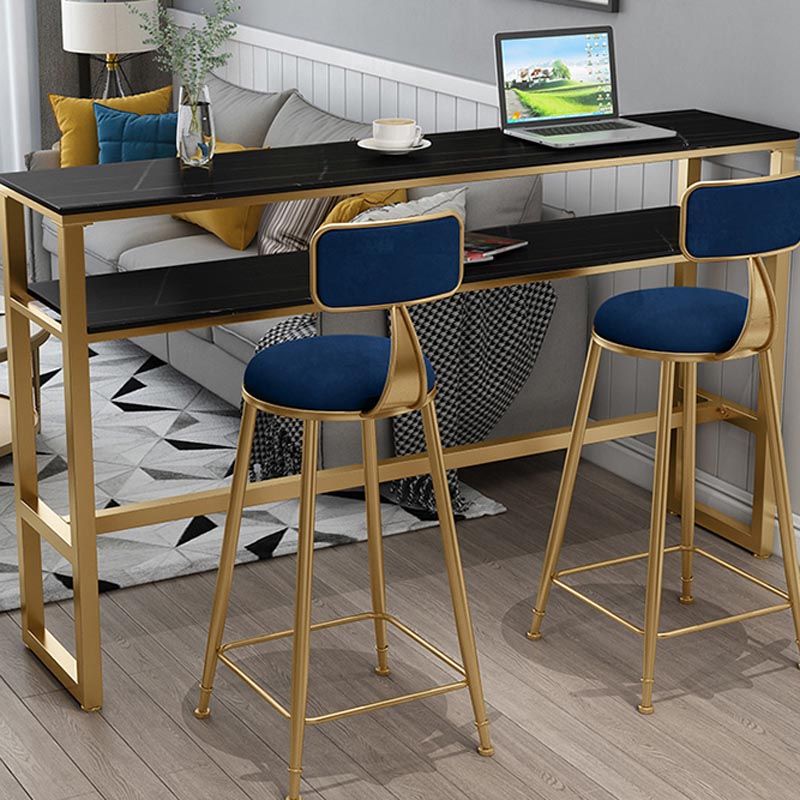 Indoor Stone Counter Wine Table Rectangle Footrest Bar Height Pub Table Clearhalo 'Bar Furniture' 'Bar Tables' 'bar_tables' 'furn' 'furn_bar_tables' 'Furniture' 'Kitchen & Dining Furniture' 1200x1200_ac7a3c8d-968d-4adf-8c56-e777a04086d6