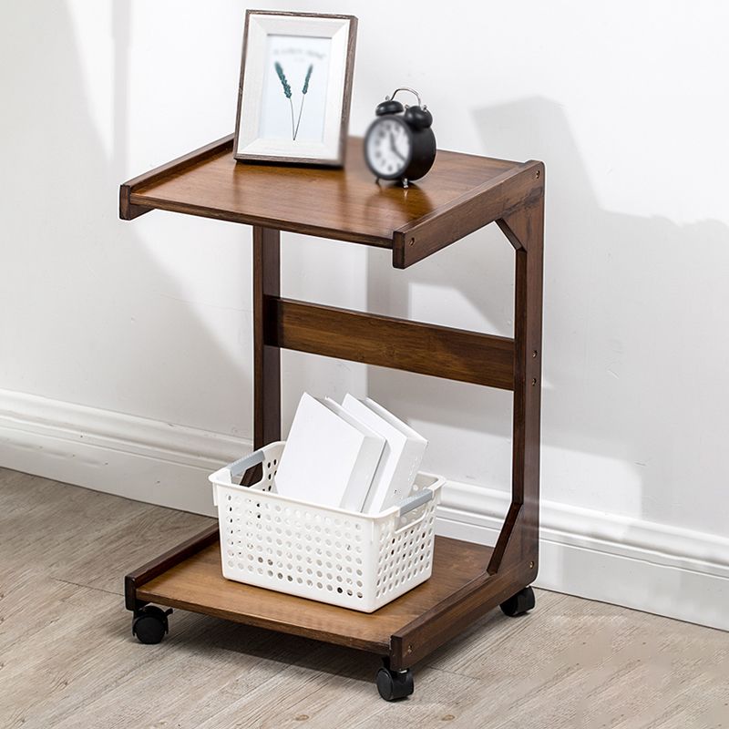 TABELLA DI NACCHIO/FINE DI LEGNO NATURALE 24,8 pollici H-SHELF COMPLETO COMPLETO CON I CAPERSO