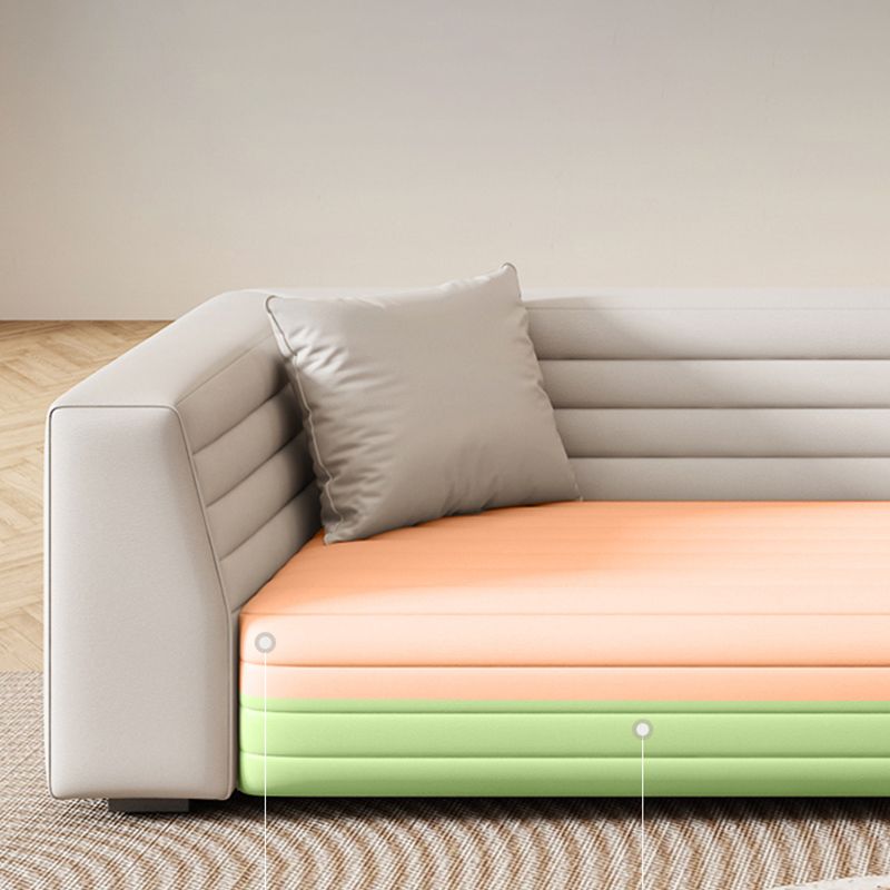 白い現代標準のタイトな背面腕ソファソファ