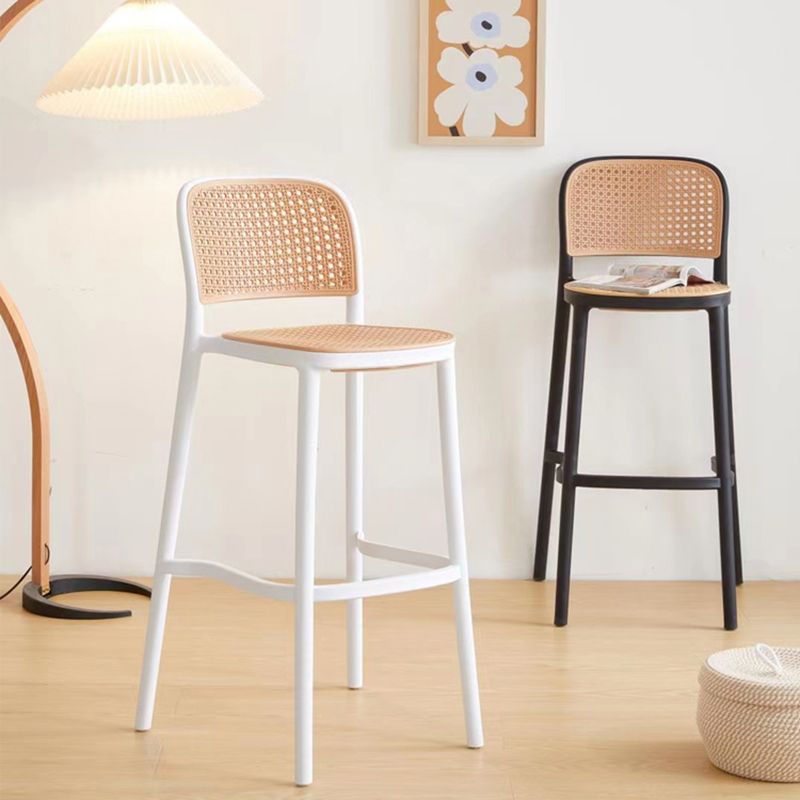 Backrest Bar And Counter Stool Antique Rattan Home Modern Minimalist Leisure High Chair Clearhalo 'Bar Furniture' 'Bar Stools' 'bar_stools' 'furn' 'furn_bar_stools' 'furniture_bar_stools' 'Kitchen & Dining Furniture' 'kitchen&dining_furn' 'kitchen' 'kitchen_furn' Furniture' 1200x1200_ac7d458f-7656-4d19-b11f-356aaf4f0646