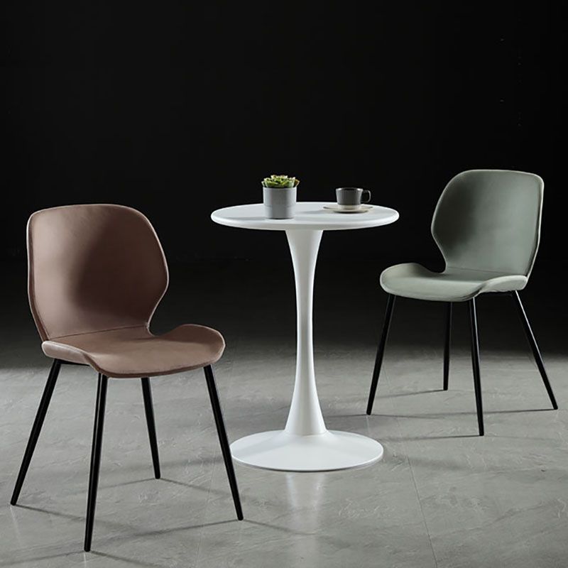 Modern Style Kitchen Metal Dining Chairs Wingback Dining Armless Side Chairs Clearhalo ' kitchen&dining_furn' 'Dining Chairs' 'Dining Tables & Seating' 'dining_chair' 'furn' 'furn_dining_chair' 'Furniture' 'furniture_dining_chair' 'Kitchen & Dining Furniture' 'kitchen' 1200x1200_ac7d8178-4182-47e5-a90f-22c288ebec87