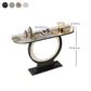 12 Inch Wide Accent Table Half Moon Stone Console Table for Hall Clearhalo 'Console Tables' 'console_tables' 'Entry & Mudroom Furniture' 'furn' 'furn_console_tables' 'Furniture' 1200x1200_ac7e96fd-0d36-4c8f-8182-d2f5bb8c8ca7