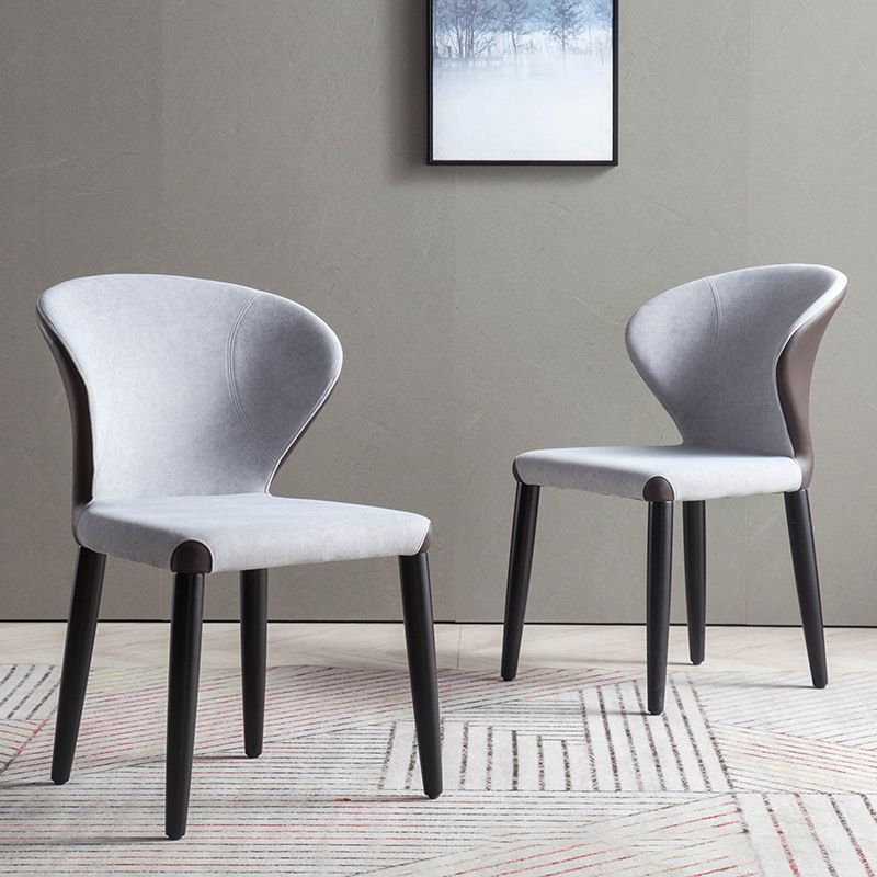 Contemporary Dining Chairs Armless Chair with Wooden Legs for Home