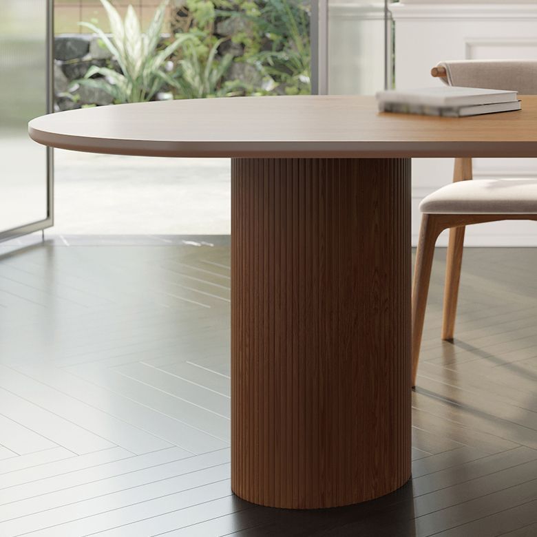 Modern Solid Wood Dining Table 3 Legs Dining Table for Home Use Clearhalo 'Dining Tables & Seating' 'Dining Tables' 'dining_table' 'furn' 'furn_dining_table' 'Furniture' 'furniture_dining_table' 'Kitchen & Dining Furniture' 'kitchen' 'kitchen_dining_table' 1200x1200_ac7ee794-2fcd-4ec6-aa79-28d1d7c5df56