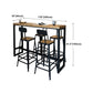 Modern Rectangle Bar Dining Table Wood Trestle Bar Height Pub Table with Iron Base Clearhalo 'Bar Furniture' 'Bar Tables' 'bar_tables' 'furn' 'furn_bar_tables' 'Furniture' 'furniture_bar_tables' 'Kitchen & Dining Furniture' 'kitchen&dining_furn' 'kitchen' 1200x1200_ac7f73a2-2fea-4087-920e-75d8e5c799f8