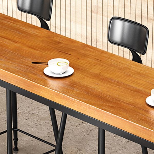 Tavolo da bar in legno in legno marrone chiaro tavolo da pub in metallo industriale