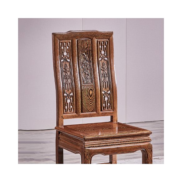 Traditional Style Solid Wood Dining Set with Fixed Rectangle Shape Table and 4 Legs Base Clearhalo 'Dining Room Sets' 'Dining Tables & Seating' 'dining_room_set' 'furn' 'furn_dining_room_set' 'Furniture' 'furniture_dining_room_set' 'Kitchen & Dining Furniture' 'kitchen&dining_furn' 'kitchen' 1200x1200_ac81fa70-7590-43dd-8907-aa2750539a79