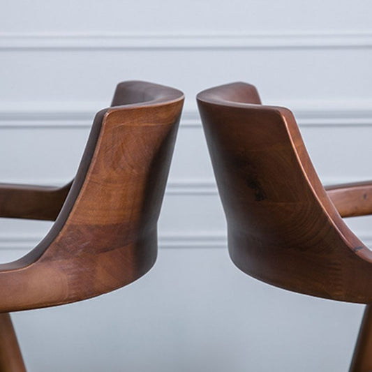 ソリッドウッドキッチンダイニングチェア伝統的なアームダイニングチェア