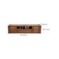 Support multimédia TV traditionnel en bois d'hévéa, étagère ouverte, console avec tiroirs