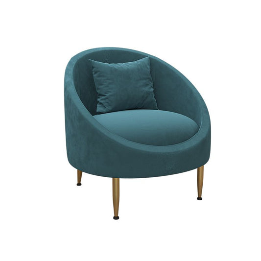 Velvet Peiger Armsofa zeitgenössisch mit genähtem Kissen zurück für die Wohnung