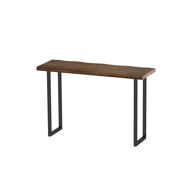 Dennenhout balktafel industriële staaftafel met ijzeren sleeënbasis