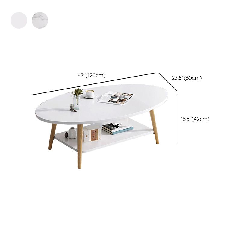 Wood Coffee Table No Distressing Single Coffee Table with Shelf Clearhalo 'Coffee & Accent Tables' 'Coffee Tables' 'coffee_tables' 'furn' 'furn_coffee_tables' 'Furniture' 'Living Room Furniture' 1200x1200_ac85cd73-9cc8-4027-8fbc-5fc3f095aa50