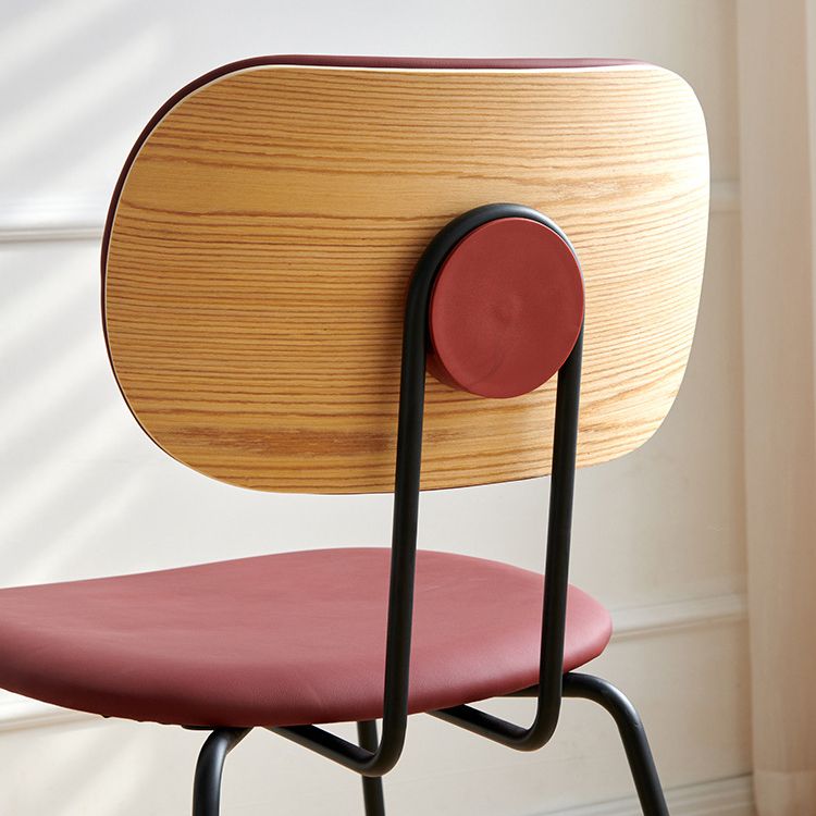 Industrial Style Matte Finish Metal Side Chair Open Back Dining Side Chair Clearhalo ' kitchen&dining_furn' 'Dining Chairs' 'Dining Tables & Seating' 'dining_chair' 'Furniture' 'furniture_dining_chair' 'Kitchen & Dining Furniture' 'kitchen' 1200x1200_ac88ce53-fdd7-4108-9e0e-efb45599b312