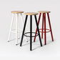 Modern Round Bar & Counter Stool Dining Room Footrest Wood Counter-height Stool