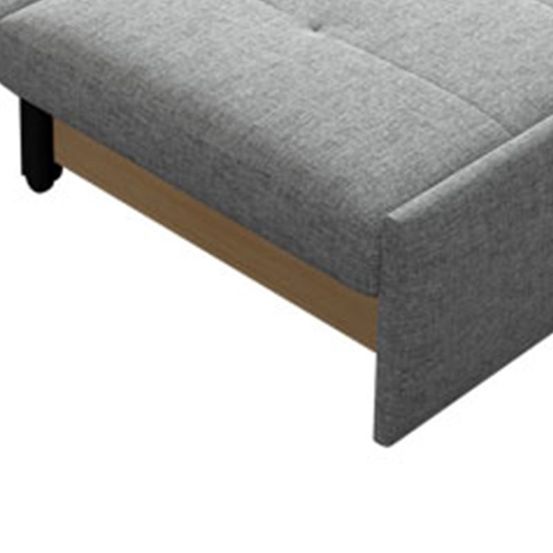 STOCK FUTON in futon e materasso in tessuto moderno grigio con cuscini