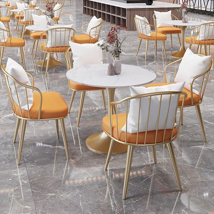 Glam Sintered Stone Dining Room Set with Gold Leg Dining Furniture for Home Use Clearhalo 'Dining Room Sets' 'Dining Tables & Seating' 'dining_room_set' 'furn' 'furn_dining_room_set' 'Furniture' 'furniture_dining_room_set' 'Kitchen & Dining Furniture' 'kitchen&dining_furn' 'kitchen' 1200x1200_ac8f215f-b249-47db-9c96-526887880be5