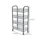 Contemporary Metal Bookcase Standard Open Back Bookshelf with Shelves