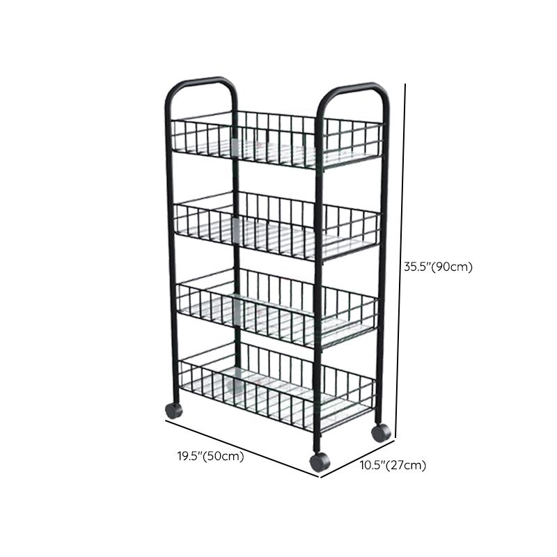 Contemporary Metal Bookcase Standard Open Back Bookshelf with Shelves